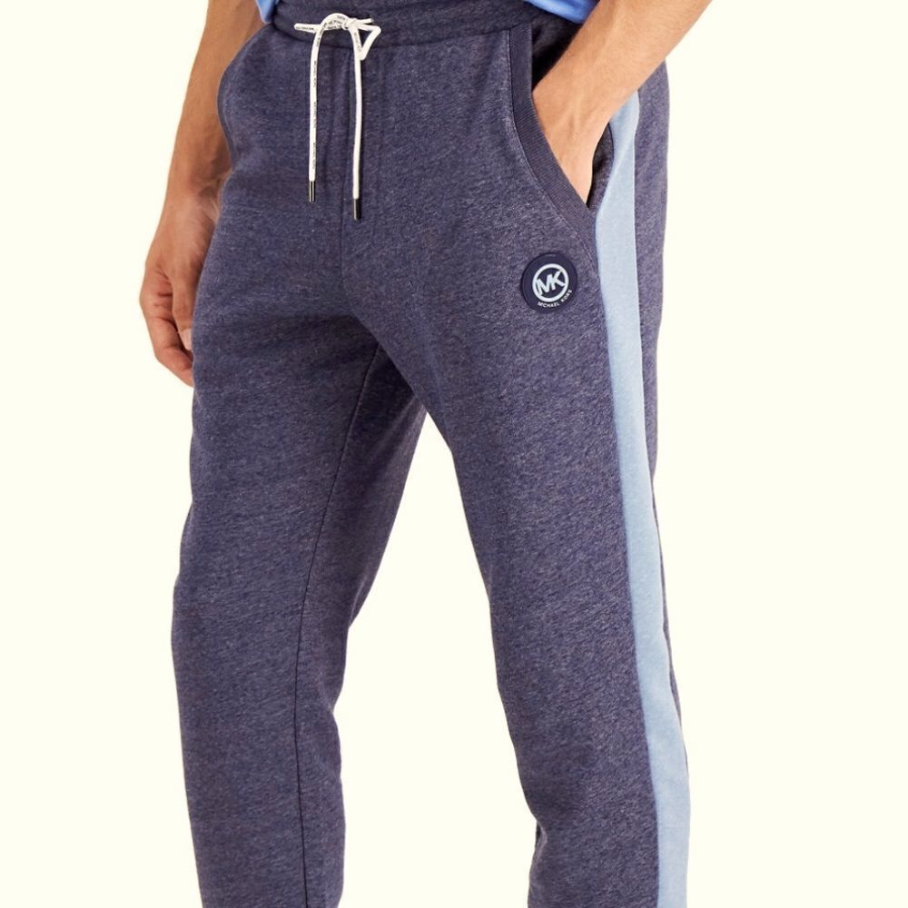 Michael Kors Mens Heathered Color-Block Jogger Pants XXL